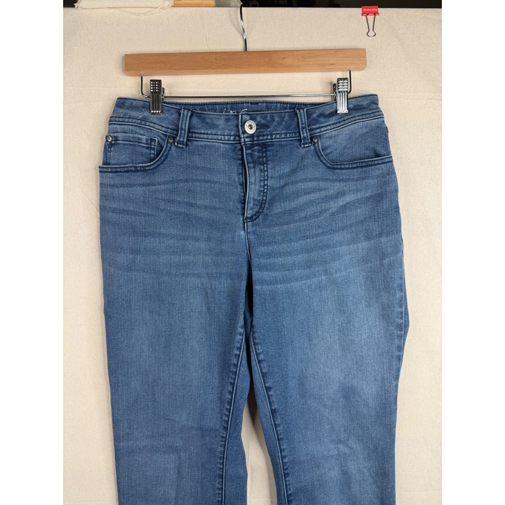 INC Denim Women's Straight Leg Curvy Fit Jeans size 8 Blue Denim - Picture 6 of 12